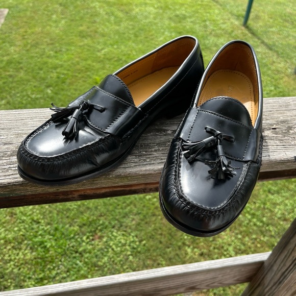 Cole Haan Other - Cole Haan Men’s 10.5D Black Leather Pinch Tassel Loafers Style 03506 Shoes